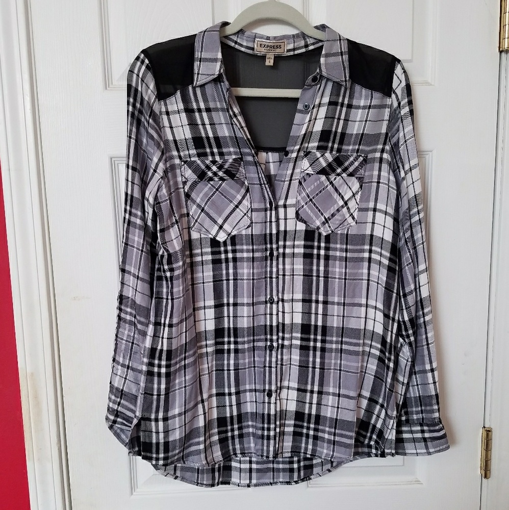 Express Flannel Button Down Shirt